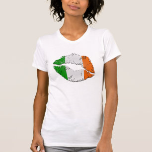 Camiseta Labios irlandeses de la bandera