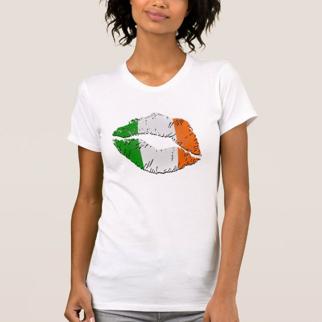 Camiseta Labios irlandeses de la bandera (Anverso)