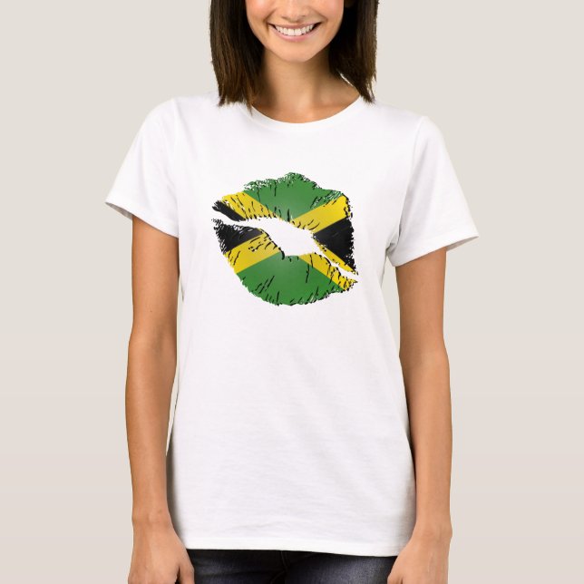 Camiseta Labios jamaicanos de la bandera (Anverso)