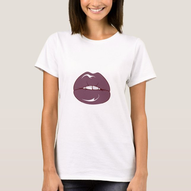 Camiseta Labios Marrones Cool (Anverso)