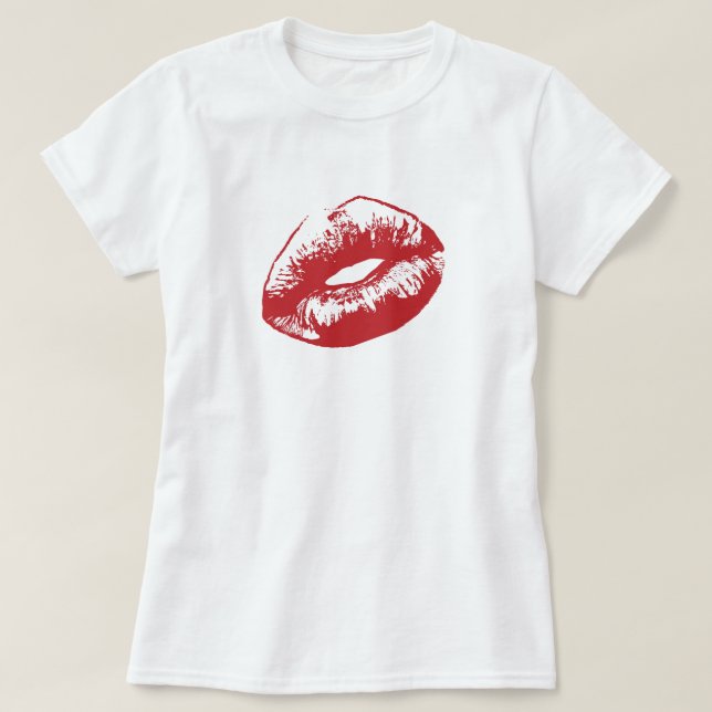 Camiseta Labios Rojos (Diseño del anverso)