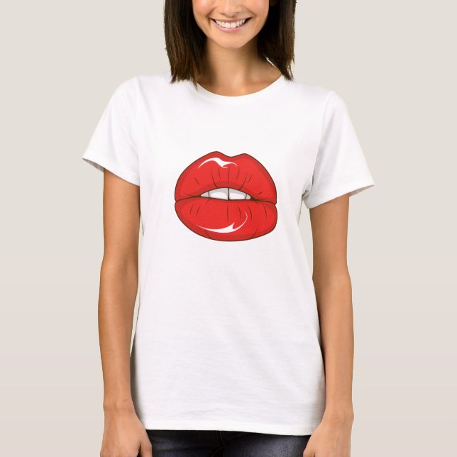 Camiseta Labios rojos (Anverso)