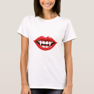 Camiseta Labios rojos de vampiro