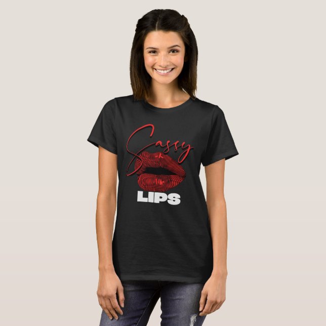Camiseta Labios Rojos Sassy (Anverso completo)