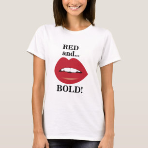 Camiseta Labios Rojos y Labios Audaces