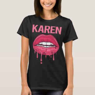 Camiseta Labios Rosas - Karen Nombre