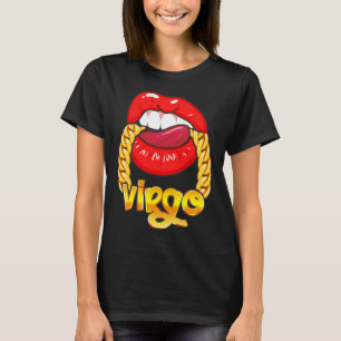 Camiseta Labios sensuales de mujer sujetando el signo zodía