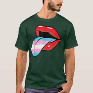 Camiseta Labios y lengua transgénero Orgullo trans LGBT-Q