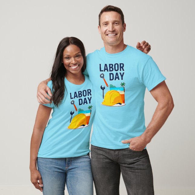 Camiseta Labor Day Construction Worker Helmet Design (Unisexo)
