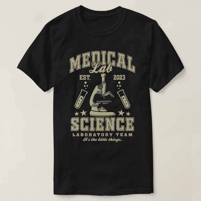 Camiseta Laboratorio Científico Equipo de Laboratorio Médic (Diseño del anverso)
