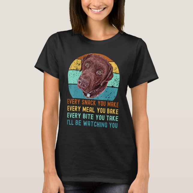 Camiseta Laboratorio De Chocolate Labrador Perro Recuperado (Anverso)