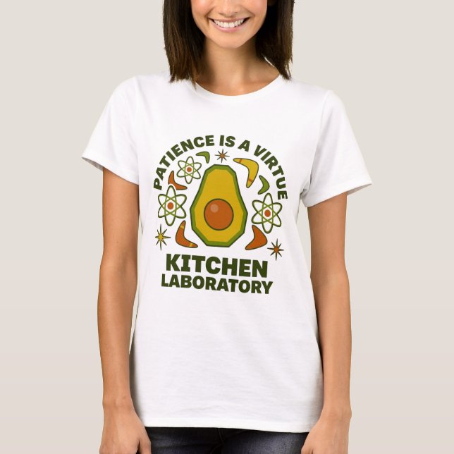 Camiseta Laboratorio de Cocina – Aguacate Retro Moderno (Anverso)