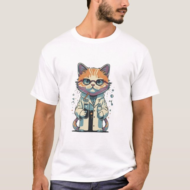 Camiseta Laboratorio de Gatos Enfocado (Anverso)