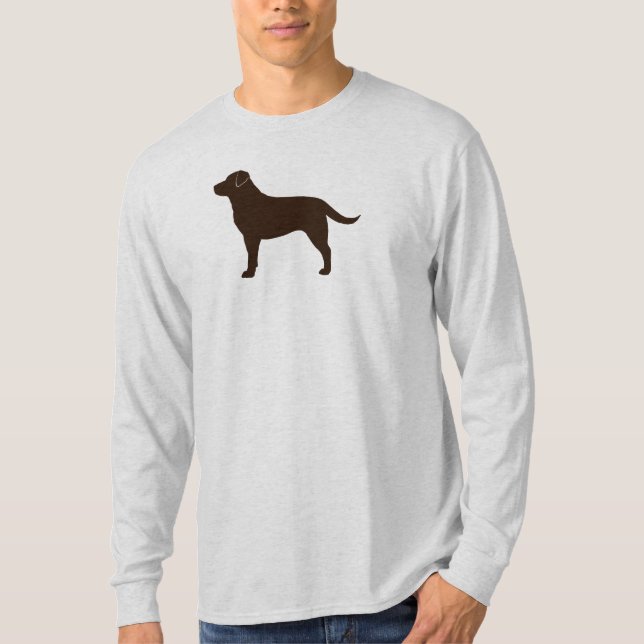 Camiseta Laboratorio de la silueta del perro del labrador (Anverso)