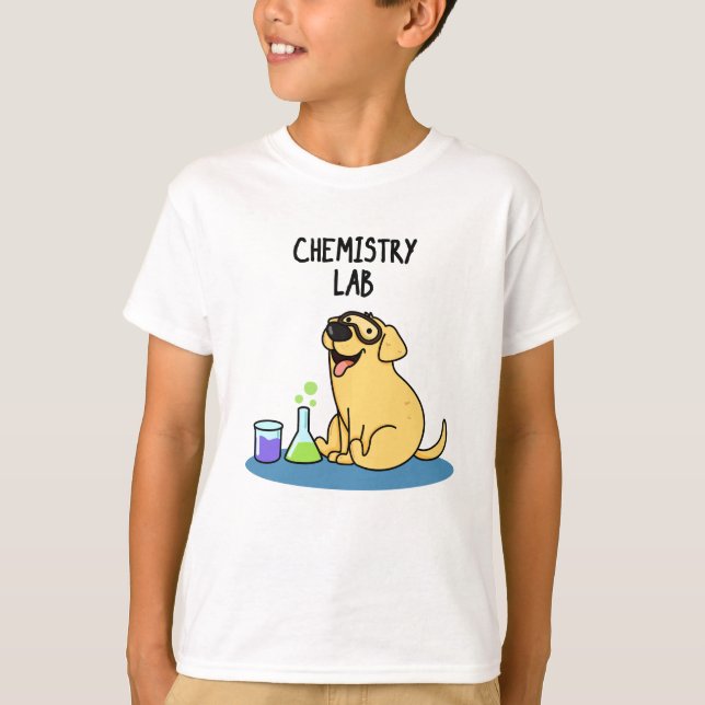 Camiseta Laboratorio de Química Funny Labrador Perro Pun (Anverso)