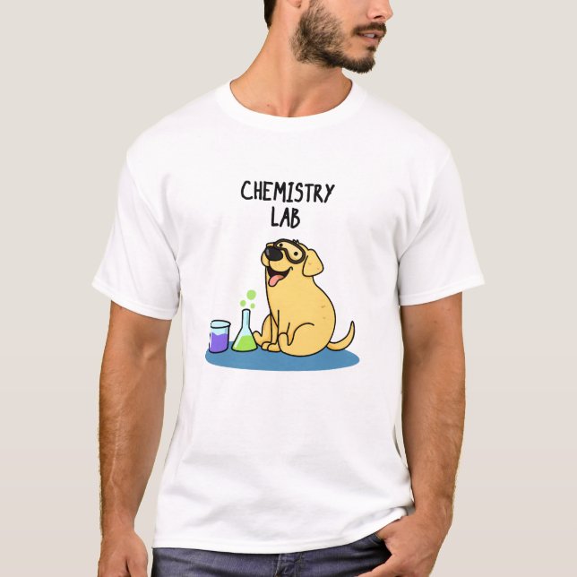 Camiseta Laboratorio de Química Funny Labrador Perro Pun (Anverso)