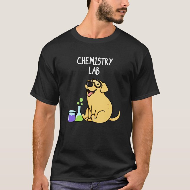 Camiseta Laboratorio de Química Funny Labrador Perro Pun Da (Anverso)