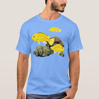 Camiseta Laboratorio Eléctrico Amarillo Cichlid Peces Aquar