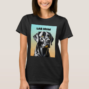 Camiseta Laboratorio negro   Lab Mom Dog Lover