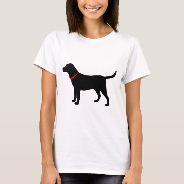 Camiseta laboratorio negro, labrador retriever (Anverso)