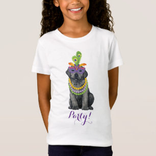Camiseta Laboratorio negro Mardi Gras