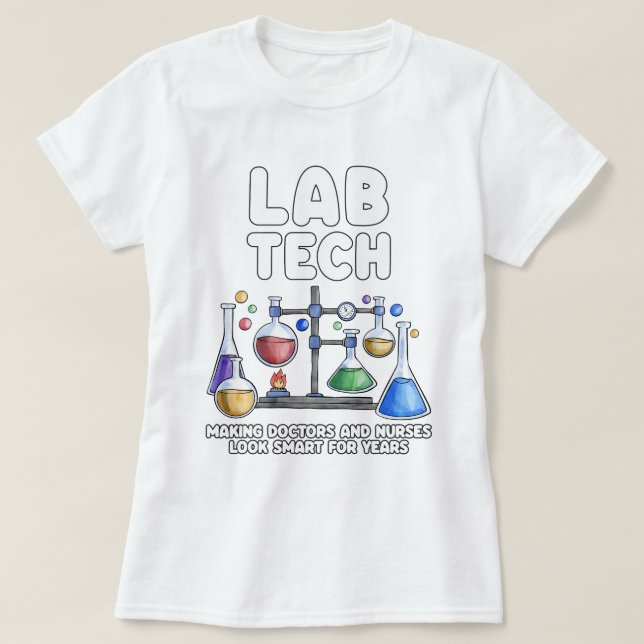 Camiseta Laboratorio Técnico Hacer Que Médicos Y Enfermeras (Diseño del anverso)