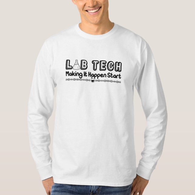 Camiseta Laboratorio Técnico Lab Tech Haciendo Que Ocurra (Anverso)