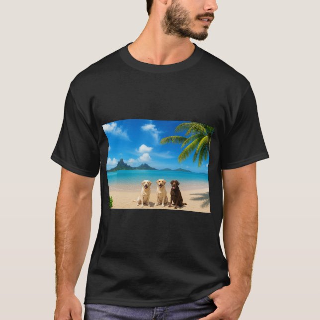 Camiseta Laboratorios en isla tropical (Anverso)