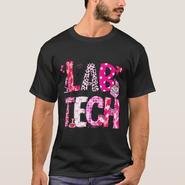 Camiseta Laboratory Tech Valentines Day Medical Lab Tech La (Anverso)