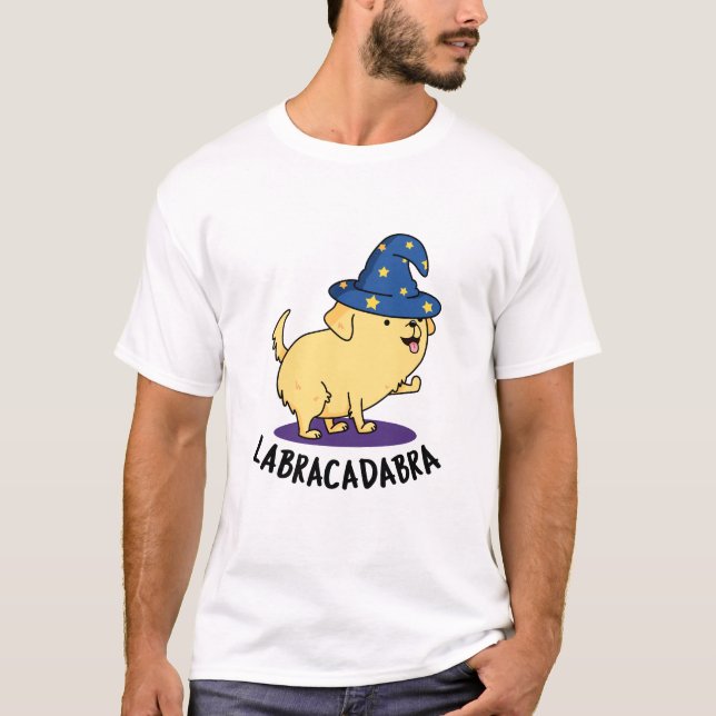 Camiseta Labra-cadabra Graciosa Labrador Perro Pun (Anverso)