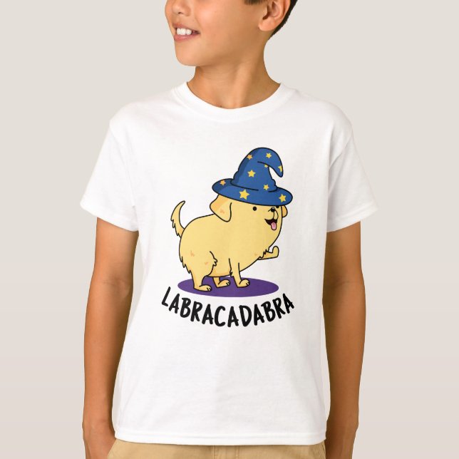 Camiseta Labra-cadabra Graciosa Labrador Perro Pun (Anverso)