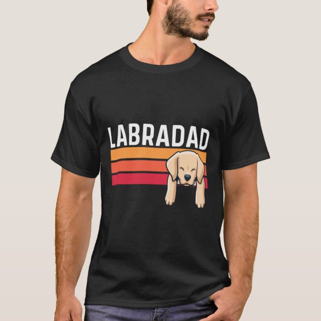 Camiseta Labradad labrador papá perro hombre amarillo dueño (Anverso)