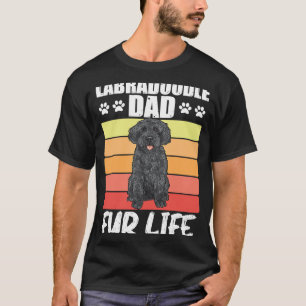Camiseta Labradoodle Black Dog Dad Labradoodle Dad Fur Life