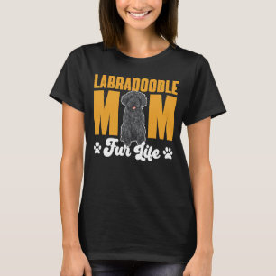 Camiseta Labradoodle Black Dog Mom Labradoodle Mom Fur Life