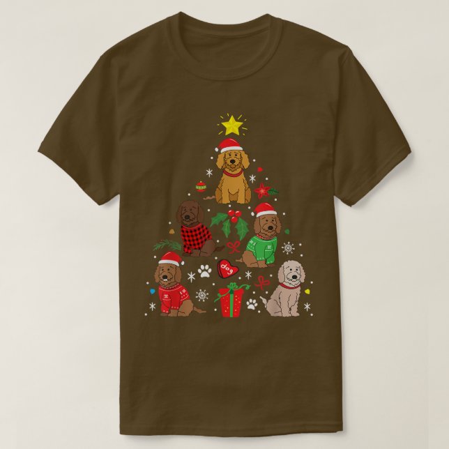 Camiseta Labradoodle Christmas Tree Xmas Pajamas (Diseño del anverso)