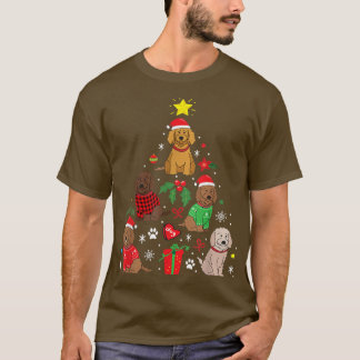 Camiseta Labradoodle Christmas Tree Xmas Pajamas