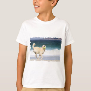 Camiseta Labradoodle - día feliz en la playa