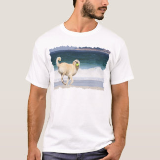 Camiseta Labradoodle - día feliz en la playa