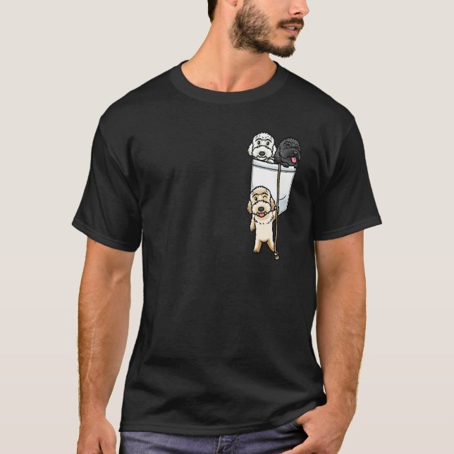 Camiseta Labradoodle Dog In Pocket_1 (Anverso)