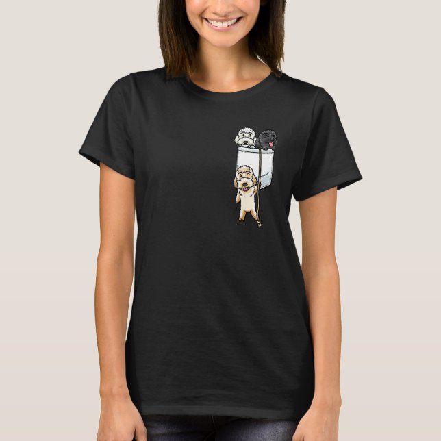 Camiseta Labradoodle Dog In Pocket_1 (Anverso)