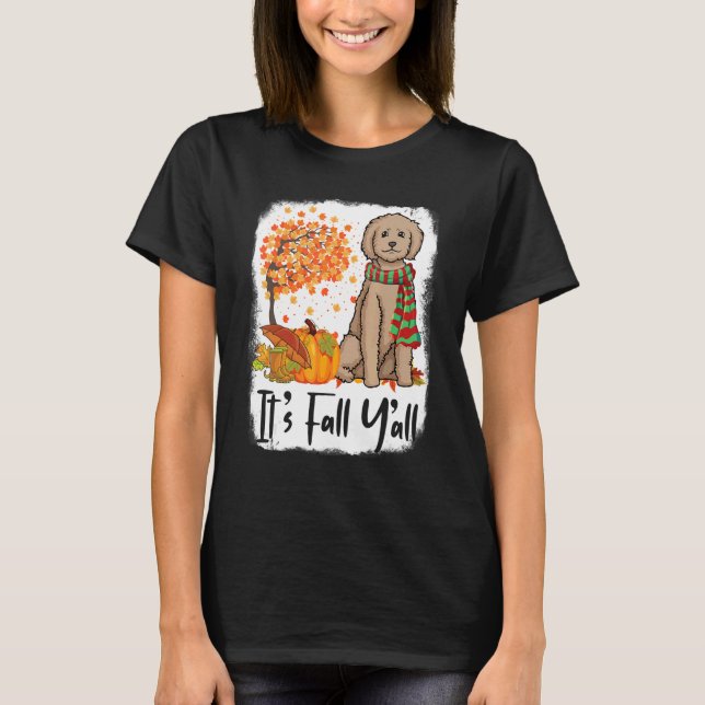 Camiseta Labradoodle Dog Pumpkins Autumn Thanksgiving It's  (Anverso)