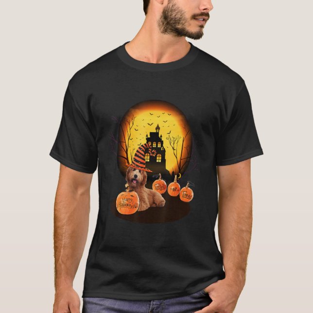 Camiseta Labradoodle Halloween For Kids Mom Dad Love Dog (Anverso)