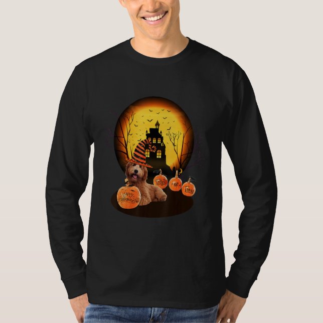 Camiseta Labradoodle Halloween For Kids Mom Dad Love Dog (Anverso)