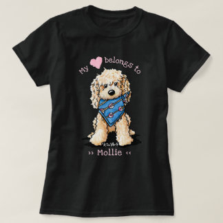 Camiseta Labradoodle Mi corazón pertenece a