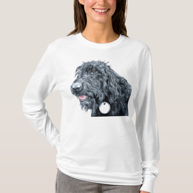 Camiseta Labradoodle Negra (Anverso)