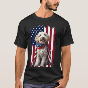 Camiseta Labradoodle Perro Bandera Americana 4 De Julio Lab