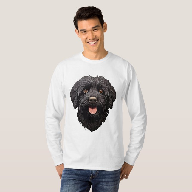 Camiseta Labradoodle Perro Negro (Anverso completo)