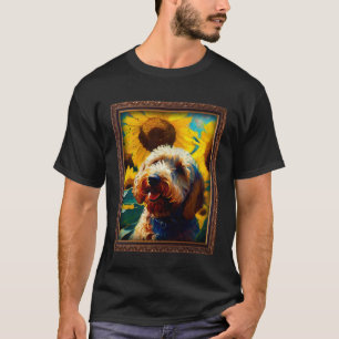 Camiseta Labradoodle Pintura Girasol Flor Mamá Mujeres Fl