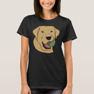 Camiseta Labrador amarillo con bola