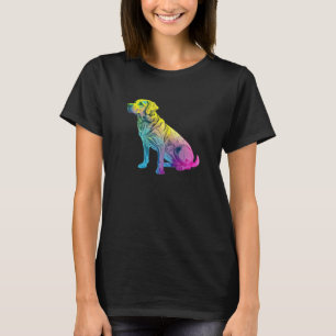 Camiseta Labrador Amarillo Estética Synthwave 80s Retrowave